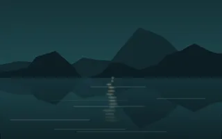 Deep Teal Tarn — dark teal lake background