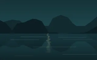 Deep Teal Tarn II — dark teal lake background, variation II