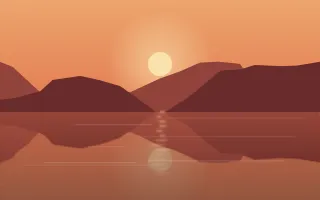 Ember Water — colourful orange and red lake background