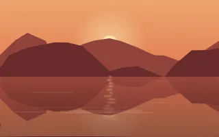 Ember Water III — colourful orange and red lake background, variation III