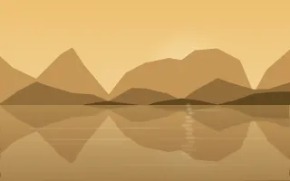 Golden Bay — colourful gold and orange lake background