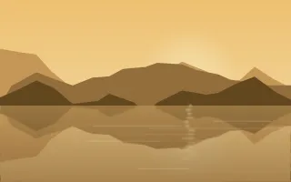 Golden Bay II Golden Bay II — colourful gold and orange lake background, variation II