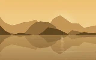 Golden Bay III Golden Bay III — colourful gold and orange lake background, variation III
