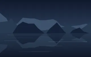 Ink Loch II — dark blue lake background, variation II