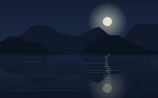 Midnight Fjord — dark blue lake background