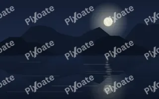 Midnight Fjord — dark blue lake background