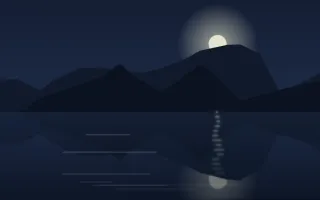 Midnight Fjord II — dark blue lake background, variation II