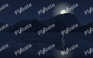 Midnight Fjord II — dark blue lake background, variation II