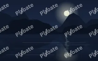 Midnight Fjord III — dark blue lake background, variation III