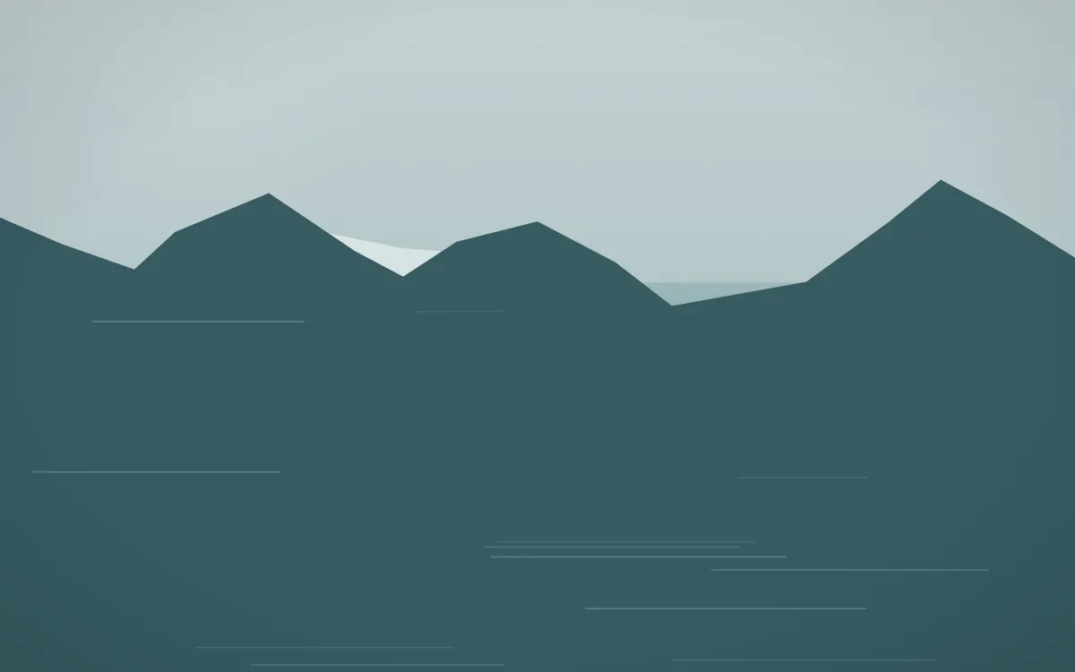 Stillwater Reflection — light white and teal lake background