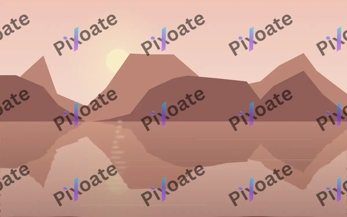 Rose Hour Lake — light orange lake background
