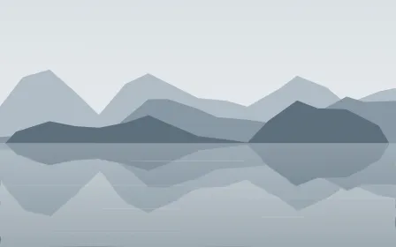 Silver Morning — light white and blue lake background