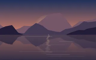 Sunset Mirror — dark blue and pink lake background