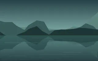 Teal Fjord — dark teal lake background