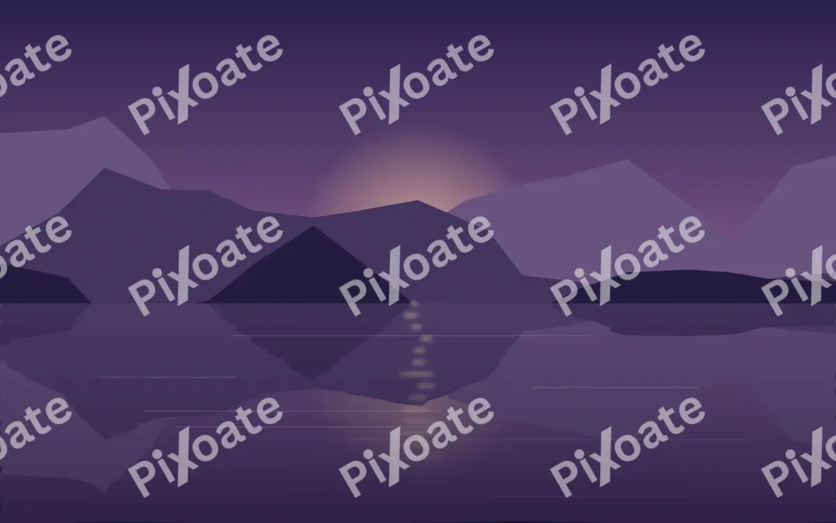 Violet Harbor — dark blue and purple lake background