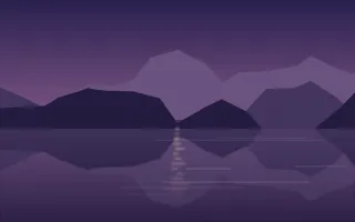 Violet Harbor II — dark blue and purple lake background, variation II