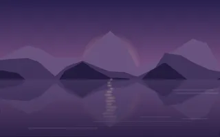 Violet Harbor III — dark blue and purple lake background, variation III