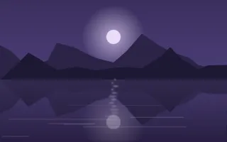 Violet Loch — dark purple and blue lake background