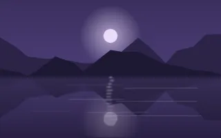 Violet Loch II — dark purple and blue lake background, variation II