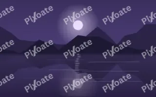 Violet Loch II — dark purple and blue lake background, variation II