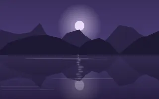 Violet Loch III — dark purple and blue lake background, variation III