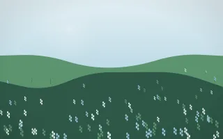 Clear Day Lavender Field — light blue and green lavender field background
