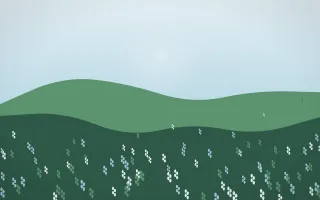 Clear Day Lavender Field II — light blue and green lavender field background, variation II