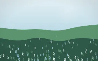 Clear Day Lavender Field III — light blue and green lavender field background, variation III