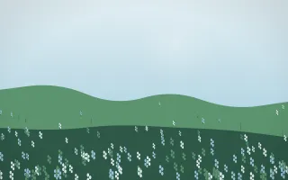 Clear Day Lavender Field IX — light blue and green lavender field background, variation IX