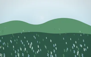 Clear Day Lavender Field V — light blue and green lavender field background, variation V