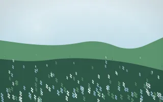 Clear Day Lavender Field VII — light blue and green lavender field background, variation VII