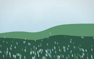 Clear Day Lavender Field VIII — light blue and green lavender field background, variation VIII
