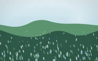 Clear Day Lavender Field X — light blue and green lavender field background, variation X