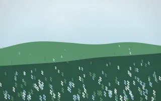 Clear Day Lavender Field XI — light blue and green lavender field background, variation XI