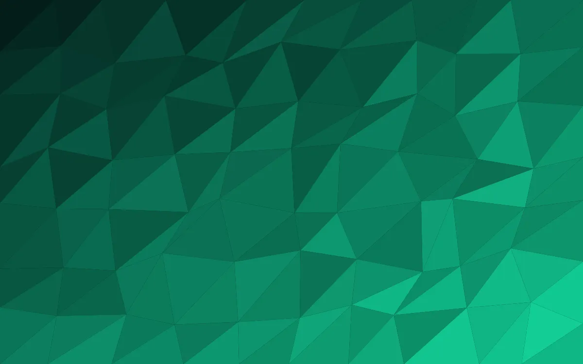 Cyber Mint Facets — dark black and green low-poly background