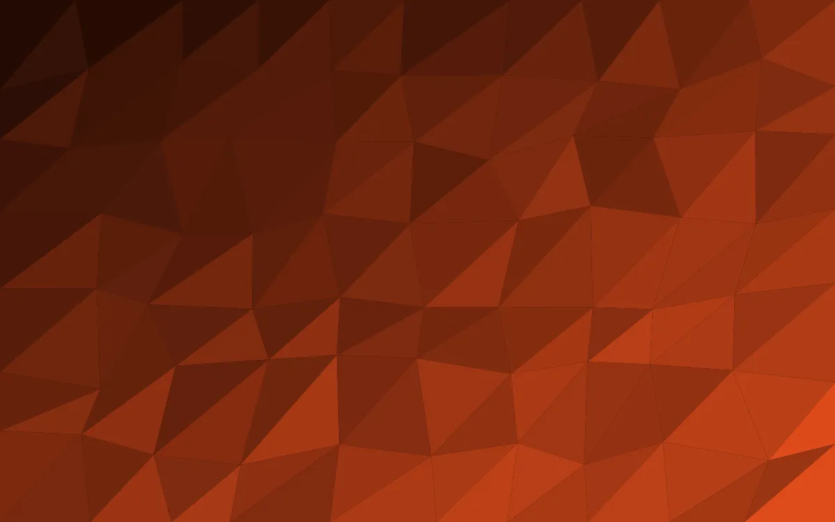 Flame Facets — dark black and orange low-poly background