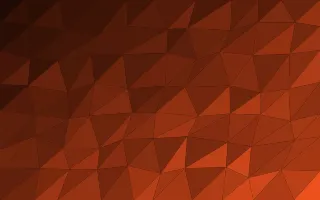 Flame Facets II — dark black and orange low-poly background, variation II