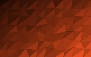Flame Facets III — dark black and orange low-poly background, variation III