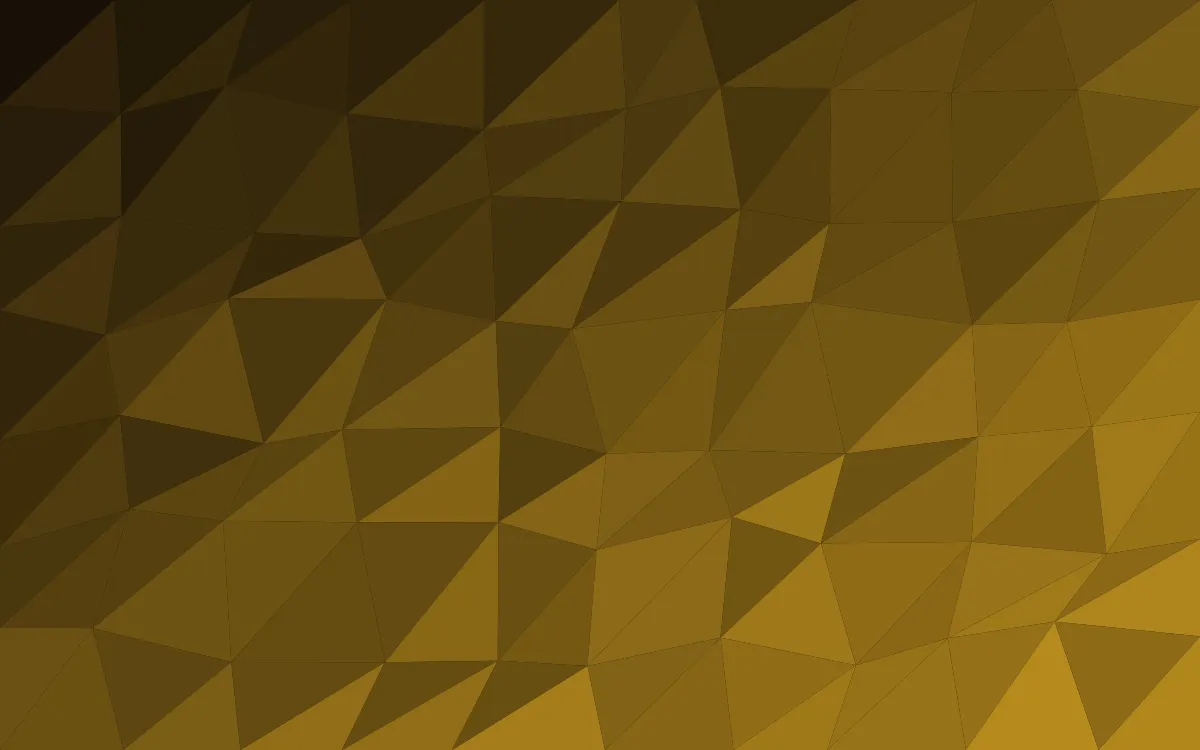 Royal Gold Facets — dark black and gold low-poly background