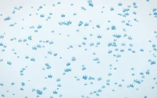 Arctic Frost Crowns Dense II — light blue and white luxury background, variation II