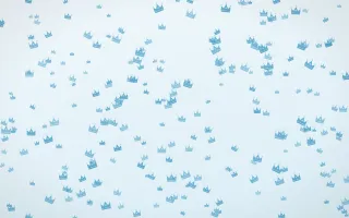 Arctic Frost Crowns Dense III — light blue and white luxury background, variation III