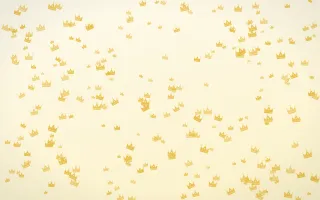 Buttercream Crowns Dense II — light gold, yellow and white luxury background, variation II