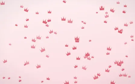 Cherry Soda Crowns — light red and white luxury background