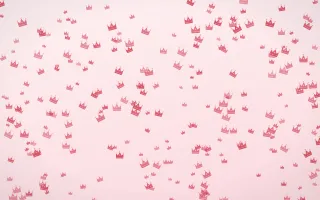 Cherry Soda Crowns Dense II — light red and white luxury background, variation II