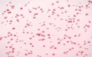 Cherry Soda Crowns Dense III — light red and white luxury background, variation III
