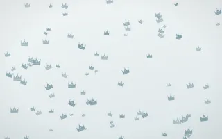 Coastal Fog Crowns II — light blue and white luxury background, variation II
