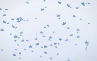 Denim Day Crowns — light blue and white luxury background
