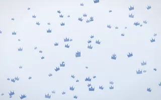 Denim Day Crowns III — light blue and white luxury background, variation III