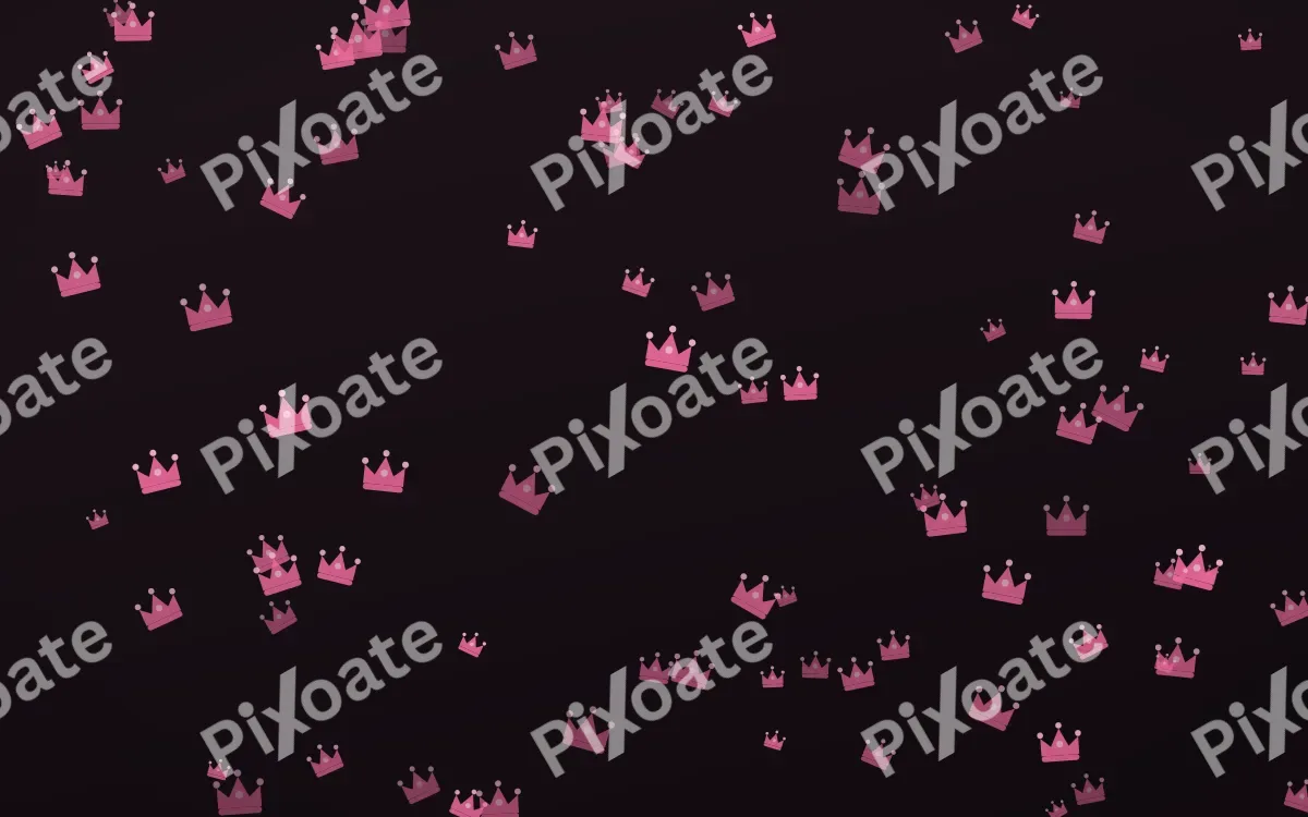 Flamingo Noir Crowns — dark pink and black luxury background