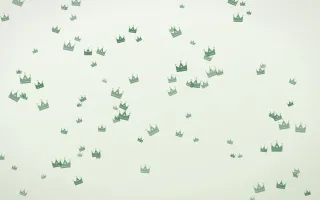 Forest Cream Crowns — light green and white luxury background